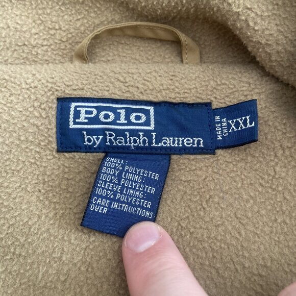 Polo Ralph Lauren Pony Jacket Coat Harrington Tan Beige Mens Size 2XL XXL - Picture 4 of 6